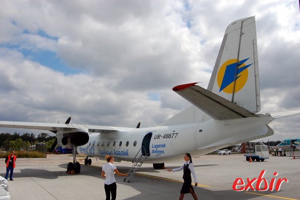 Aerosvit führt viele Innandsflüge in der Ukraine durch. Foto: Christian Maskos