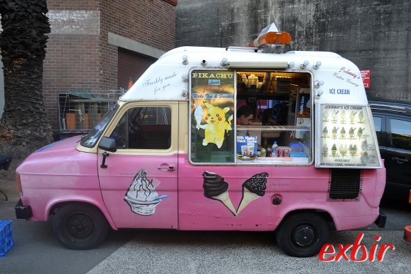 Silvester in Sydney: Ein Eiswagen in der Nähe der Partymeile.  Foto: Christian Maskos