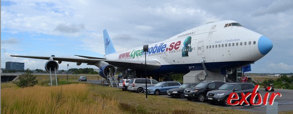 Die Boeing 747-212B hat eine letzte heimat unweit des Flughafen Arlanda gefunden.  Foto: Christian Maskos