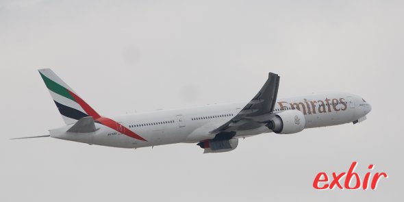 Eine Boeing 777 von Emirates.  Foto: Christian Maskos