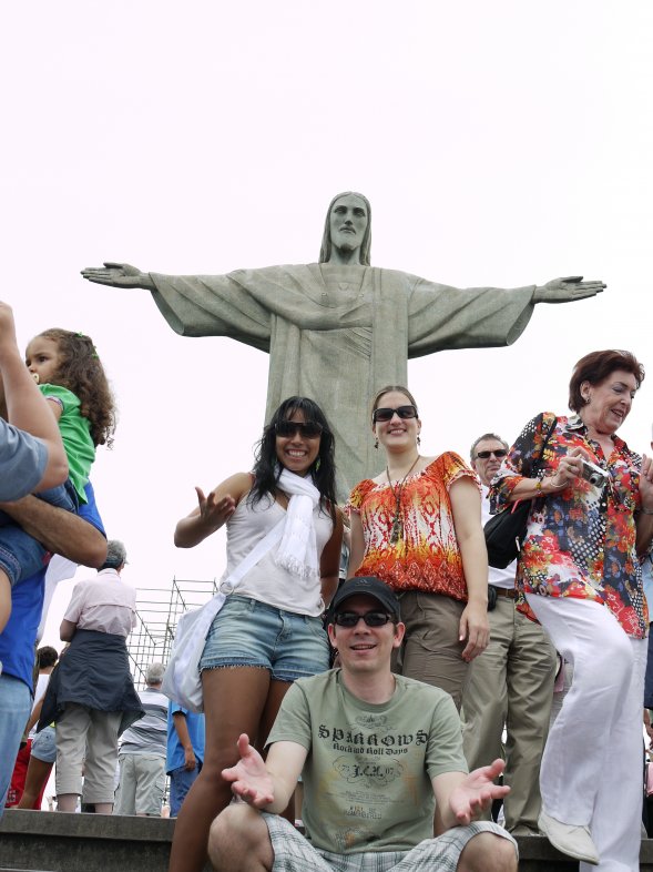 Another visit to Rio: O Cristo Redentor, Brasilien, Rio de Janeiro, eines der neuen  7 Weltwunde