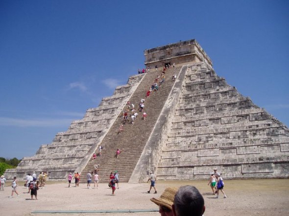 Maya Temple at Chichen Itza, Halbinsel Yucatan, Mexico. Die neuen 7 Weltwunder.