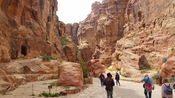 Felsenstadt Petra in Jordanien. Eines der 7 neuen Weltwunder