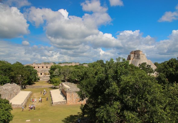 Maya Ruinen Uxmal, Mexiko